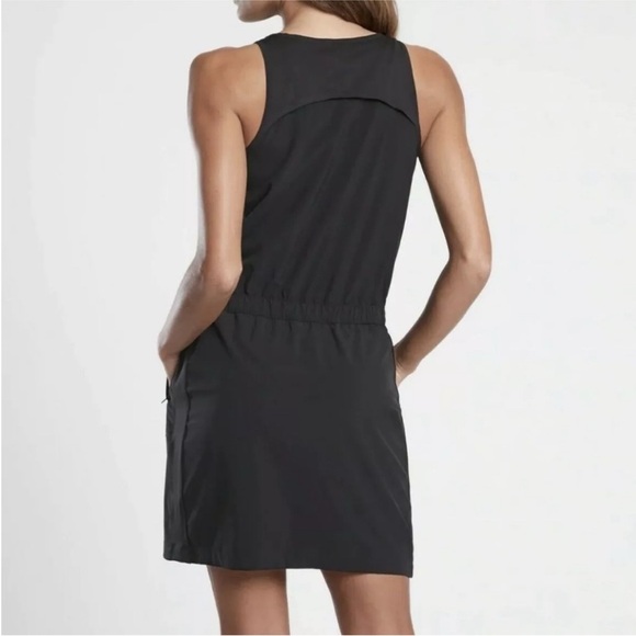 ATHLETA Dress Womens sz 6 Black Expedition Drawstring Sleeveless Pockets Outdoor - Picture 6 of 10